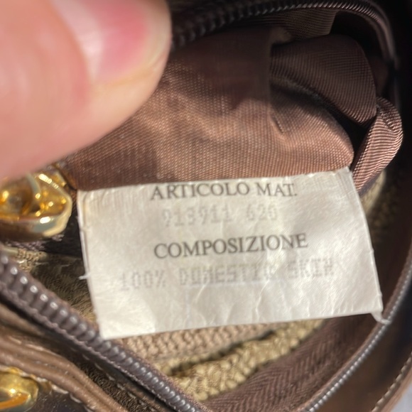 Borbonese Redwall Suede Textured Brown Dual Handle Satchel Bag EUC - Picture 11 of 16